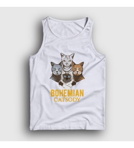 Presmono Unisex Beyaz Bohemian Catsody Queen Kedili Atlet 422970tt (Beyaz)