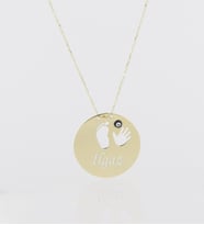 925 ayar papatya silver isimli plaka kolye<rose,gold,rodaj>