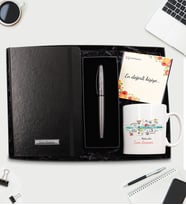Mühendislere Özel Tasarım Kupa & Siyah Defter & Gri Metalik Roller Kalem Hediye Seti