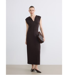 LCW EVERYDAY Kahverengi Bodycon Midi Elbise