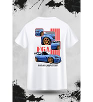 Suzuki Cappuccino Sırt Baskılı Unisex T-shirt/Tişört (Beyaz)