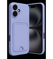 iPhone 16 Kılıf Kelvin Kartvizitli Silikon - Lila