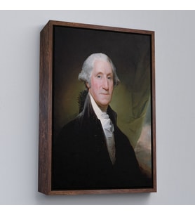 Çerçeveli Amerika Birleşik Devletleri Kurucusu George Washington Duvar Tablosu (Altın)