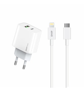 DVIP N35 Type-C to Lightning 2.4A Kablolu Hızlı Şarj Aleti Set Beyaz