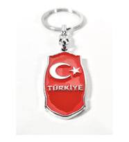 Kırmızı Ay Yıldız ve “Türkiye” Yazılı Metal Anahtarlık – Milli Sembollerin Şık Yorumu