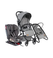 TommyBaby Opera 3 lü Set Kabin Bebek Arabası Oto Koltuk Anakucağı (Gri)