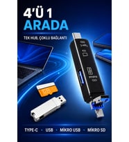 Type-C USB Mikro USB OTG Micro SD Kart Okuyucu Mini Hub Çoklu Adaptör Telefon Tablet Bilgisayar İçin 5 in 1