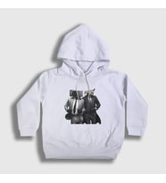 Presmono Unisex Çocuk Beyaz Team Skibidi Toilet Kapüşonlu Sweatshirt 482392tt