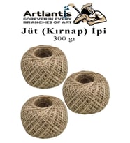 Jüt İpi Kırnap 300 Metre Mumlu Kırnap İplik Jüt İp Kendir İp Süs Naturel Doğal İplik Hasır İplik Çuval İp