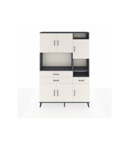 Arges Dolap 10 Raflı 3 Çekmeceli 6 Kapaklı 132x30x195 Antrasit-Aytaşı/Aytaşı