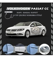 Volksvogen Passat cc Oto Araç Kapı Koruma Fitili 5metre Parlak Gri Renk