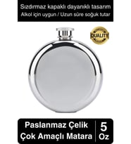 Limited Edition 5 Oz Paslanmaz Çelik Sızdırmaz Sıvı İçecek Kamp Cep Su Matarası Dayanıklı