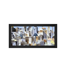 Manzara Temalı Kanvas Tablo 80 x 110 cm Siyah Çerçeve