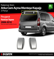Peugeot Partner Tepee Krom Arka Cam Açma Menteşe Kapağı 2 Prç 2008-2018