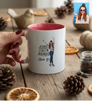 Kişiye Özel Karikatürlü Cute But Aquarius Kova Burcu Kupa Bardak Doğum Günü Hediyesi