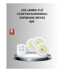 Mey İthalat® Dekoratif ve Pratik 3’lü Kumandalı Spot LED Aydınlatma