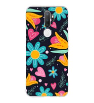 PrintiFy Oppo A5 2020  ile Uyumlu 1mm Slim Fit Retro Renkler 1 Baskılı Şeffaf  Kılıf