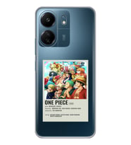 Xiaomi Redmi 13C Uyumlu One Piece Desenli Şeffaf Telefon Kılıfı