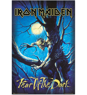 Erik Iron Maiden Fear Of The Dark Poster - 35.8 x 24.2 inç - Shipped Roll-up - Havalı Poster - Sanat Posteri - Poster ve Baskılar - Duvar Posteri