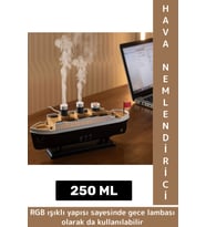 Premium RGB Aydınlatma Uzaktan Kumandalı Titanik Gemi Tasarım Gece Lambası Şık Oda Hava Nemlendirici
