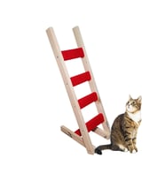 Barış Dizayn Doğal ahşap duvara veya yere kedi merdiveni Kedi tırmalaması katlanabilir sağ sol uyumlu (85cm)