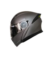 Motosiklet Çene Açılır Kask Ece 22.06 Sertifika Güneş Vizörü Motor Kaskı Mat Titanium