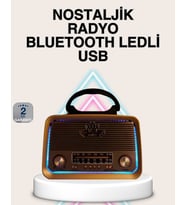Ahşap Nostaljik Radyo Usb Sd Kart Destekli