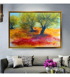 Altın Çerçeveli dekoratif tablo l162 (Gold)