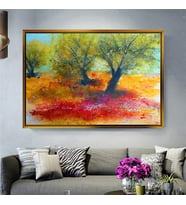 Altın Çerçeveli dekoratif tablo l162 (Gold)