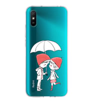Xiaomi Redmi 9A Uyumlu Kapak Aşk Tasarımlı Şeffaf Silikon Kılıf