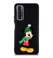 Huawei P Smart 2021 Soft Premier Kapak Mickey Mouse-G Tasarımlı Silikon Kılıf - Siyah (Şeffaf)