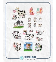İnek Sticker Set-2 19 Parça Telefon, Tablet, Defter, Laptop Sticker