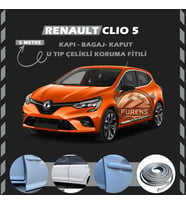 Renault Clio 5 Oto Araç Kapı Koruma Fitili 5metre Parlak Gri Renk