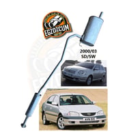 Toyota Avensis 1.8/2.0 arka ve orta susturucu egzoz SD/SW komple eksoz (2000-03)