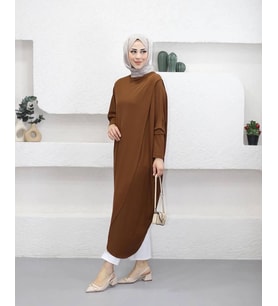 Tunik Modelimiz, Modern Kadının Tarzını Yansıtan Özel Bir Tasarım! (Kahverengi)
