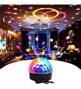 VIP RENKLİ LED IŞIKLI MİNİ DİSKO LAMBASI BLUETOOTH MUSİC COLORFUL LED LİGHT + HOPARLÖR USB KABLOLU