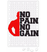 No pain No Gain Vector Style Puzzle 240 Parça Yapboz