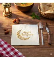 Ramazan Temalı Yaldız Baskılı Peçete