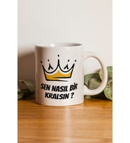 "sen Nasıl Bi Kralsın" Baskılı Kişiye Özel Hediyelik Kupa Bardak (Çok Renkli)