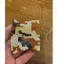 8X5 CM ÜTÜ İLE YAPIŞAN LEOPAR PLAKA ARMA DİKİŞ APLİKE KESİLEBİLİR (Kahverengi)