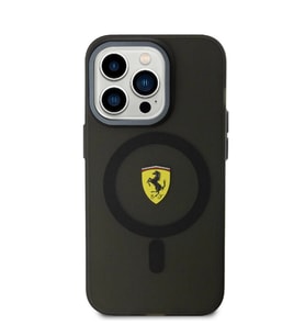 Apple iPhone 15 Pro Max Kılıf Ferrari Orjinal Lisanslı M-safe Şarj Özellikli Kontrast Bumper Kapak