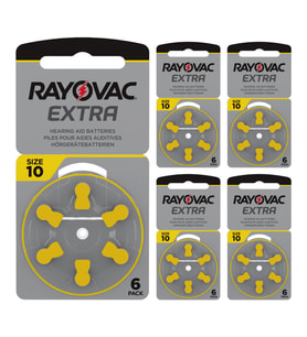 Rayovac Extra 10 Numara İşitme Cihazı Pili (5 Paket x 6 Adet = 30 Adet Pil)