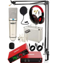 Midex Central-RD Pack-3 Stüdyo Kayıt Ekipmanları GLX-700RD Ses Kartı CX1 Stüdyo Mikrofon