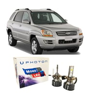 Kia Sportage Led Xenon Uzun + Kısa Far Ampulü H4 Mono Yeni Seri Beyaz 2004-2008