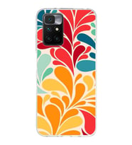 PrintiFy Xiaomi Redmi 10 ile Uyumlu 1mm Slim Fit Retro Renkler 5 Baskılı Şeffaf  Kılıf