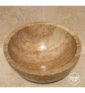 Sipahi Marble Noche Traverten Çanak Lavabo