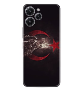 Xiaomi Redmi 12 128 GB 4 GB Ram Kılıf Desenli Silikon Kurt ve Ay Yıldız 1403
