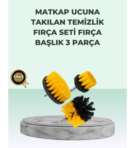 Matkap Uyumlu Temizlik Fırçası Seti 3’lü Çok Amaçlı