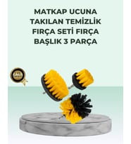 Matkap Uyumlu Temizlik Fırçası Seti 3’lü Çok Amaçlı