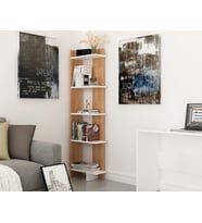 Kitaplık Sky Teak Beyaz